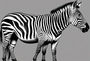 Zebra standing on back legs tattoo idea