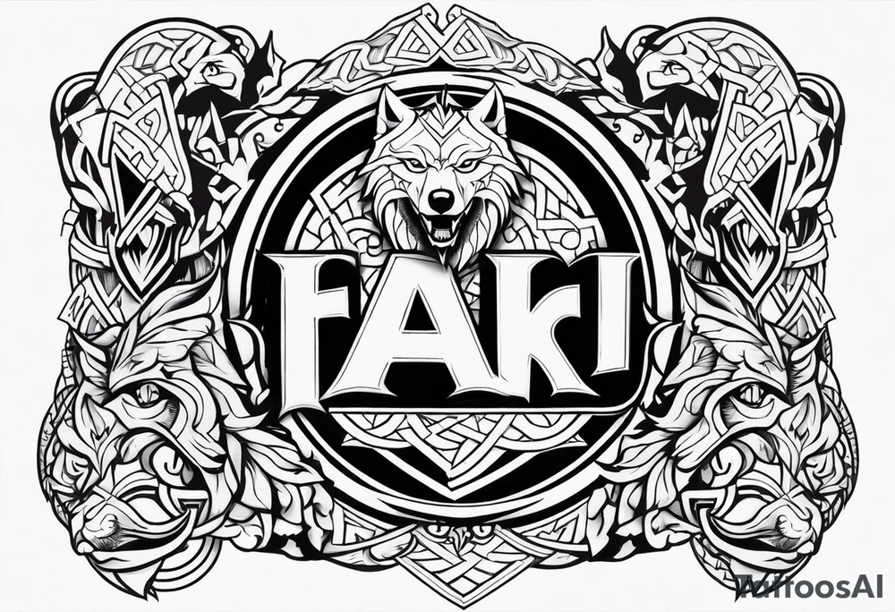 Sword shield dragon Valhalla valknut bear wolf tattoo idea