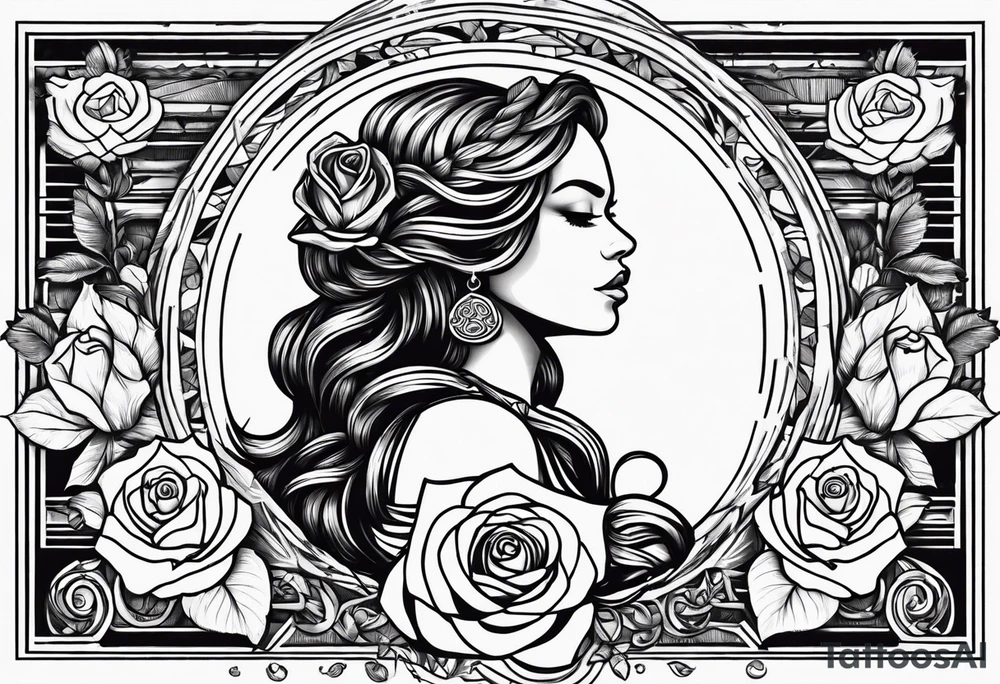 virgo, money, rose, locs tattoo idea