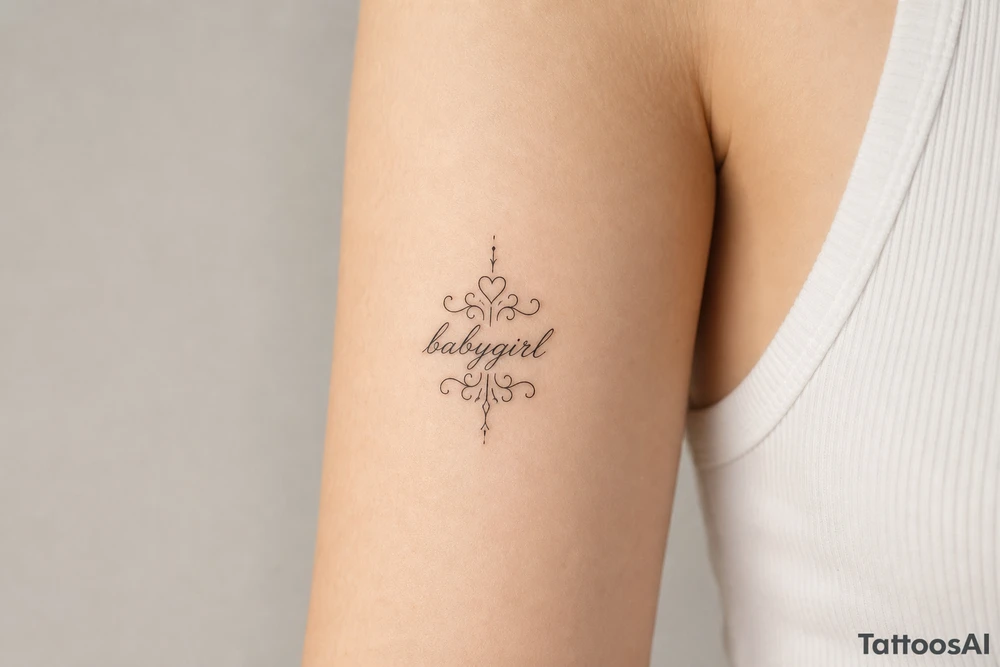 A tattoo for a submissive named babygirl tattoo idea