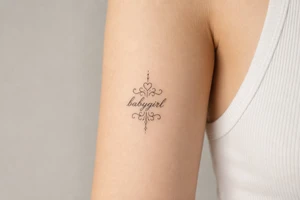 A tattoo for a submissive named babygirl tattoo idea