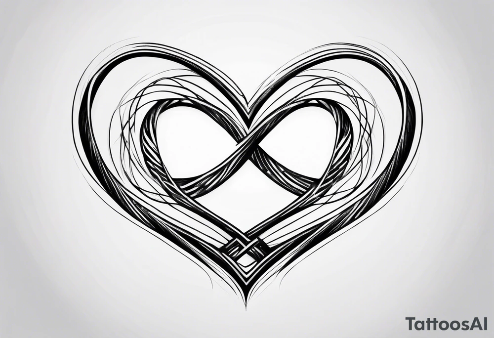 Infinity symbol with a heart, with the bottom of unconditional love symbol tattoo idea