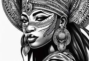 African masks tattoo idea