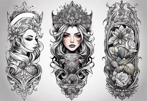 Abstract sleeve tattoo tattoo idea