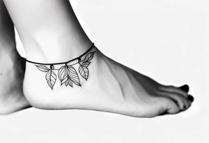 feminine ankle bracelet tattoo tattoo idea