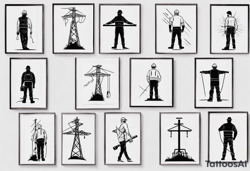 power line utility worker tattoo idea