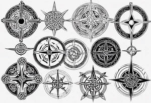 Celtic knotwork compass tattoo idea