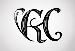 GR letters tattoo idea