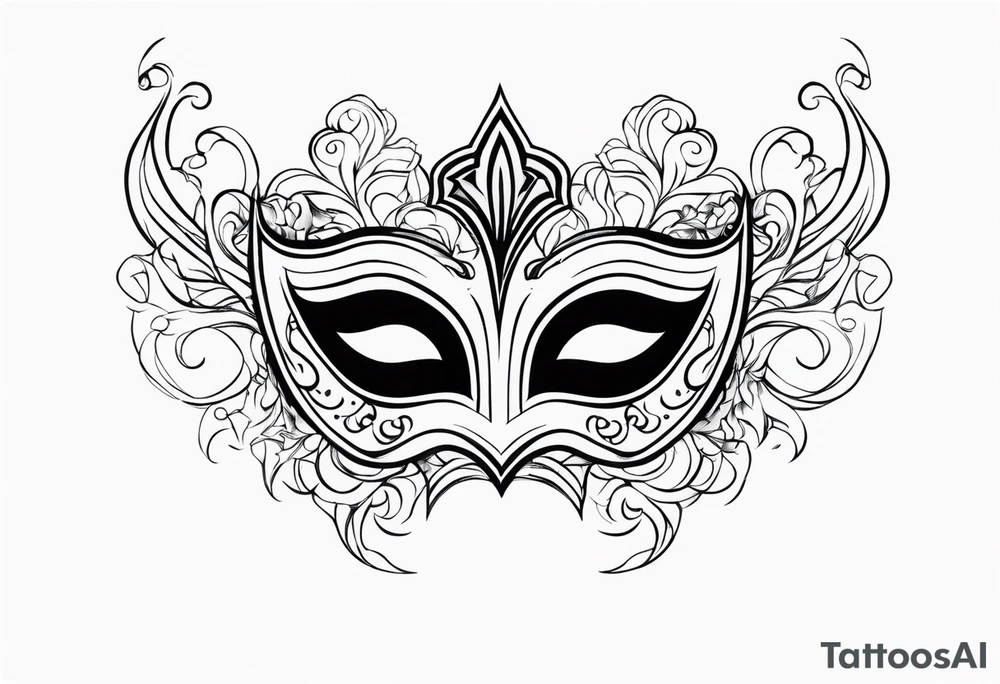 Male masquerade mask with smoke tattoo idea