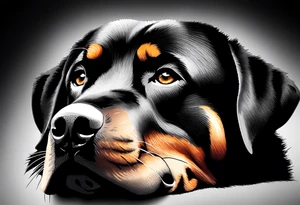 rottweiler's nose tattoo idea