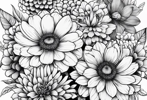 Flowers surrounded by honeycomb tattoo idea
