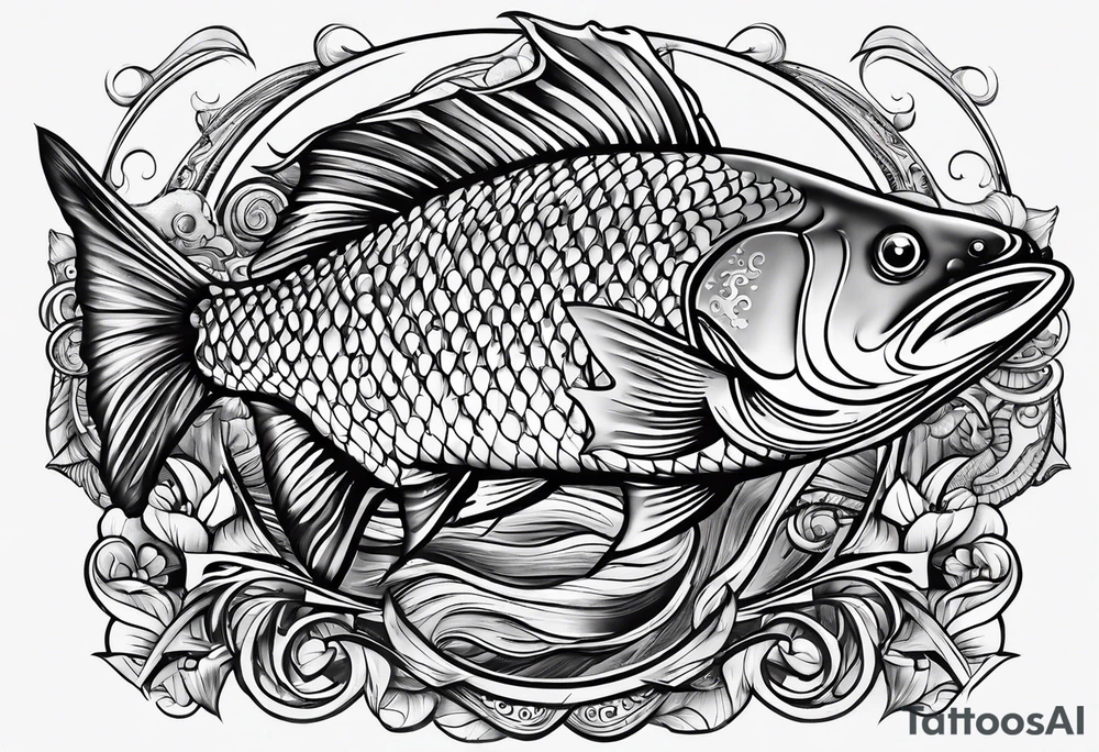 Fishing tattoo idea
