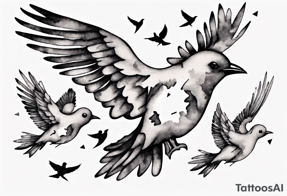 jigsaw puzzle piece with birds flying from it tattoo idea jigsaw puzzle piece with birds flying from it tattoo idea