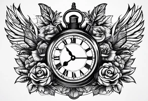 Grenade and clock tattoo idea