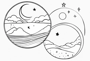 sol e lua tattoo idea