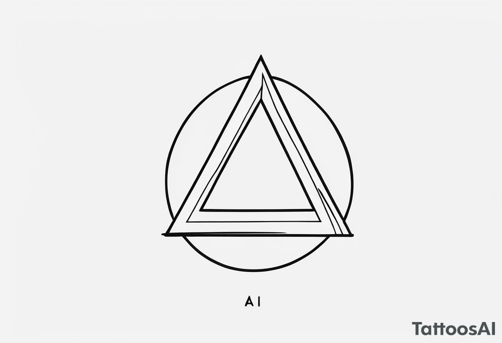 Letter a and i secretly 
combined tattoo idea