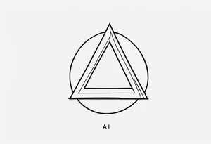 Letter a and i secretly 
combined tattoo idea