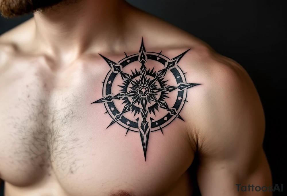 viking vegvisir tattoo idea