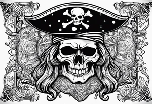 Pirate filigree tattoo idea