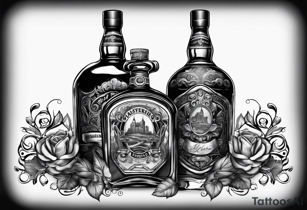 Imported Windsor Canadian whiskey tattoo idea