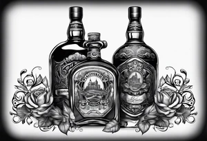 Imported Windsor Canadian whiskey tattoo idea