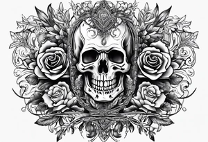 Skeleton hand tattoo with Gonzales tattoo idea