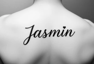 i just need the name jasmin on a blank canvas with the dot in the letter i to be a heart tattoo idea