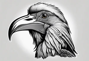 Scary shoebill stork tattoo idea