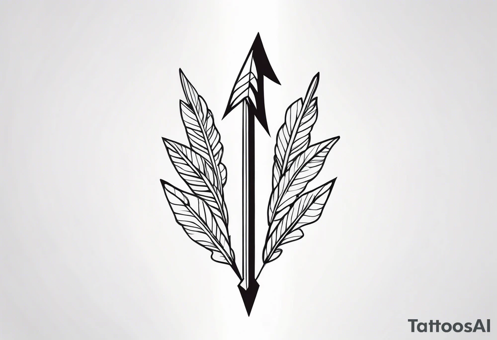 Simple Vertical Arrow tattoo idea