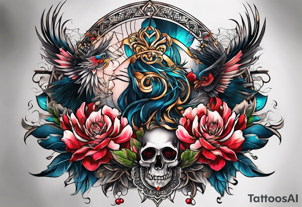 I want to create two arm tattoos incorporating overcoming fears, and fighting inner battles with myself, finding self-respect, self love tattoo idea