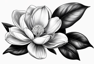 Southern magnolia tree tattoo idea