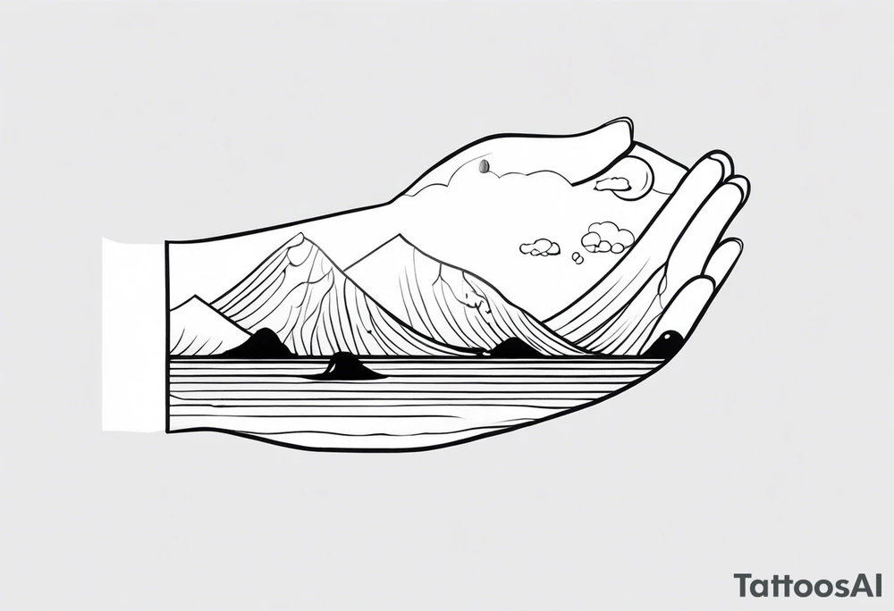 Ocean themed wrist tattoo tattoo idea