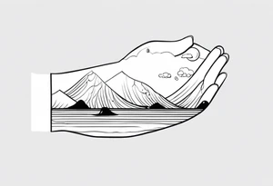 Ocean themed wrist tattoo tattoo idea