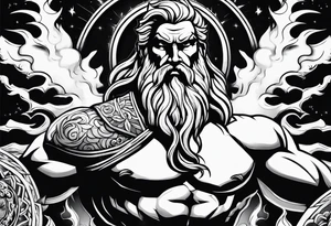 Zeus dominance Lightning strike tattoo idea