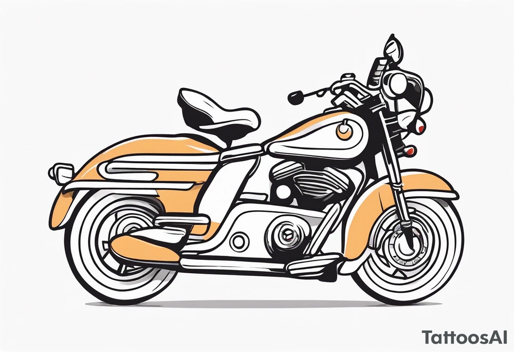 Simple colored tattoo with elements linked to bodybuilding dogs travel and freedom tattoo idea
