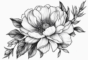 Small July birth flower tattoo idea