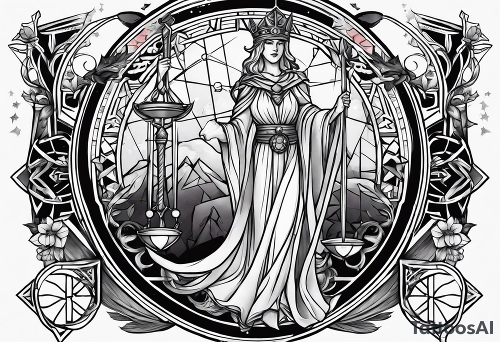 tarot justice tattoo idea