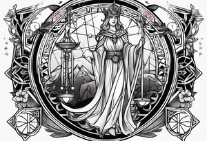 tarot justice tattoo idea