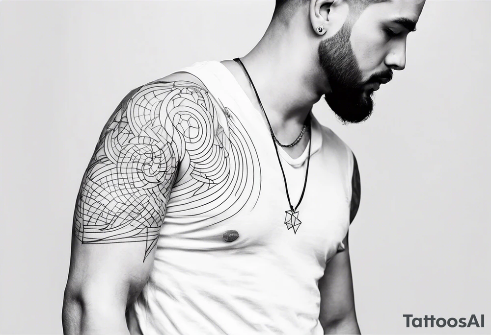 Men outline tattoo idea