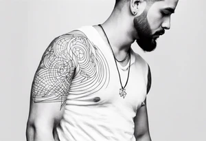 Men outline tattoo idea