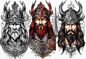 The armor of Jesus Christ kills Satan and protect his people tattoo idea