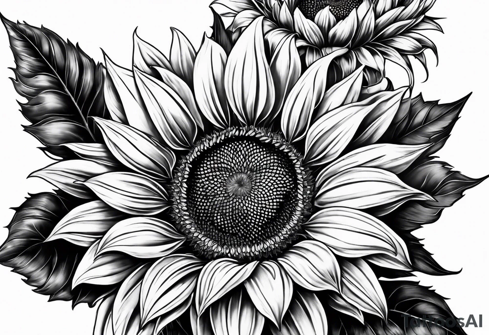 sunflower tattoo idea