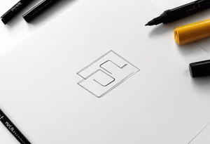 letters “ E S C M” fine line design tattoo idea