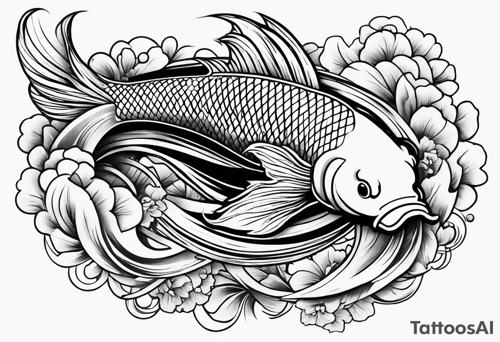 koi fish tattoo idea