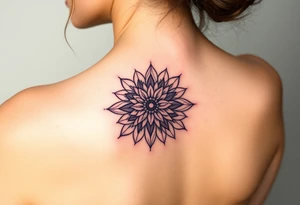 Dahlia mandala tattoo idea