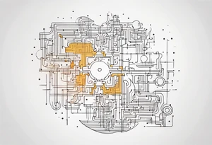 Jigsaw puzzle piece with circuits tattoo idea