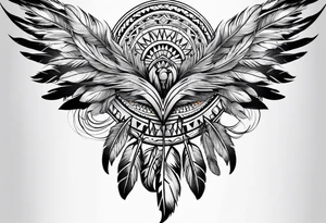 Native american feather tattoo idea