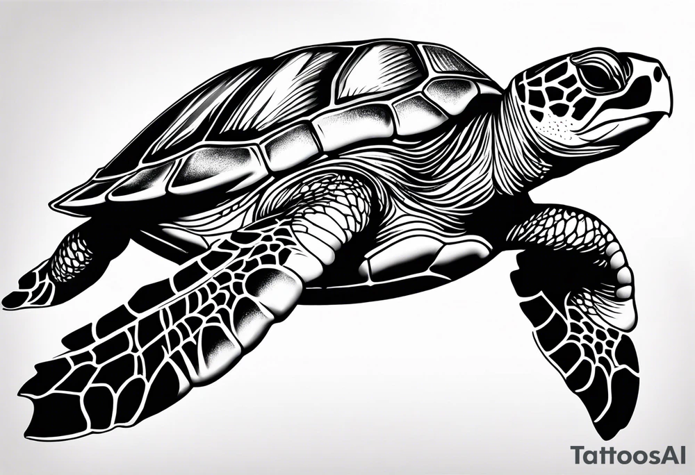 Sea turtle tattoo idea
