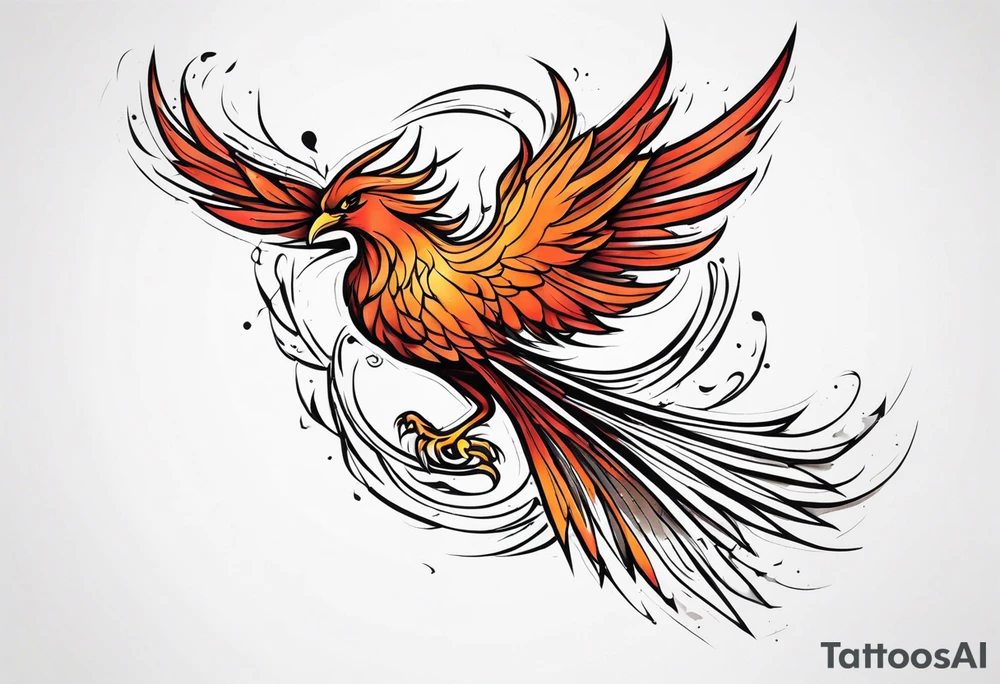 phoenix holding pen tattoo idea