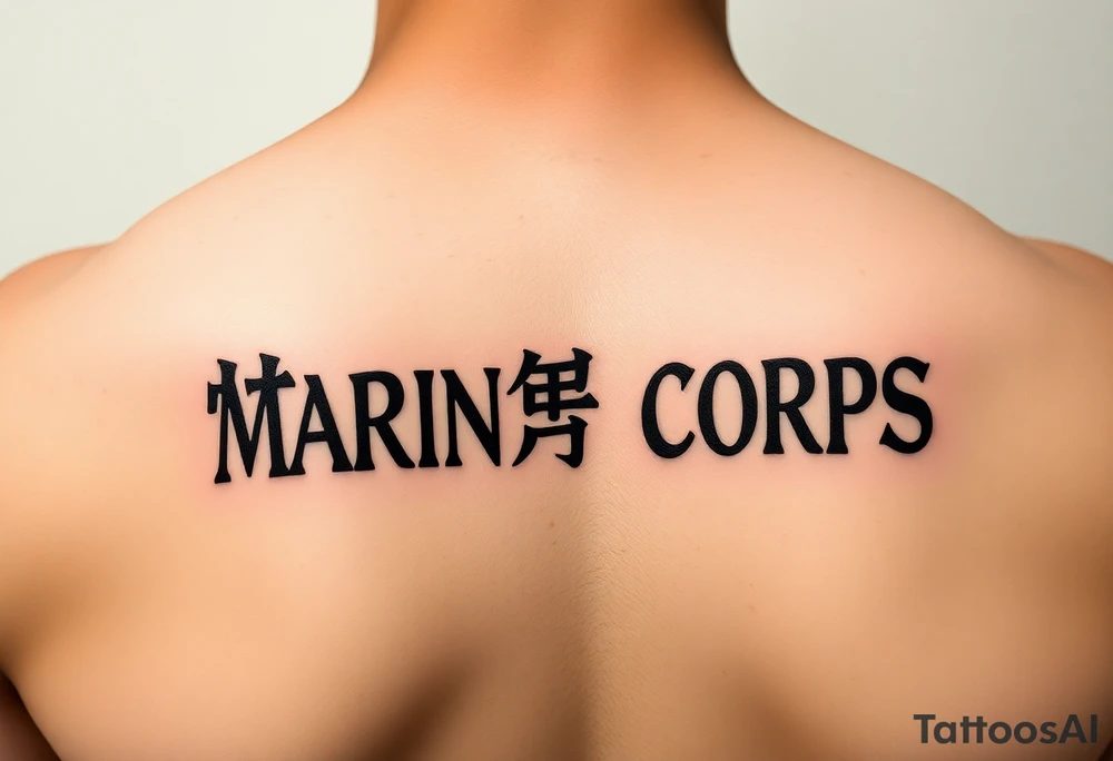 Republic of Korea
                Marine Corps
lettering tattoo idea